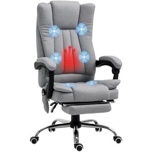 Vinsetto 6-Point Vibrating Massage Office Chair - Grey Vinsetto 6-Point Vibrating Massage Office Chair - Grey