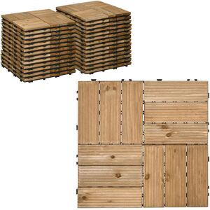 Outsunny 27 Decking Tiles Brown - Decking Tiles Outsunny 27 Decking Tiles Brown - Decking Tiles