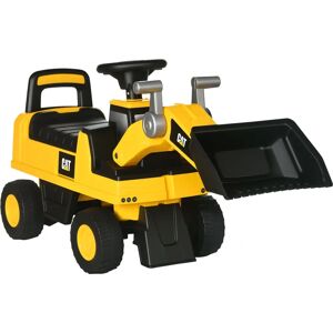 HOMCOM CAT Licensed Kids Ride-On Excavator - Construction, Yellow, Manual Shovel HOMCOM CAT Licensed Kids Ride-On Excavator - Construction, Yellow, Manual Shovel
