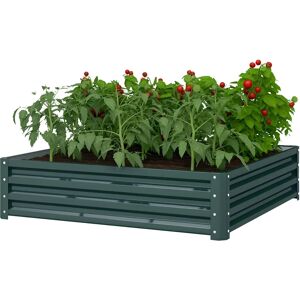 Outsunny Green Weatherized Steel Garden Bed - Garden Bed Outsunny Green Weatherized Steel Garden Bed - Garden Bed