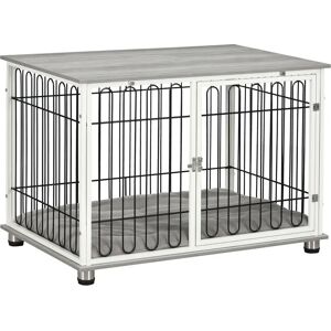 PawHut Dog Crate Furniture with Washable Cushion - Small/Medium PawHut Dog Crate Furniture with Washable Cushion - Small/Medium