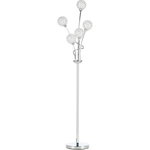 HOMCOM Model K9 Crystal Floor Lamp - Modern, Silver, 5 Light HOMCOM Model K9 Crystal Floor Lamp - Modern, Silver, 5 Light