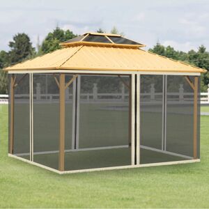 Outsunny 352 x 207cm Gazebo Mesh Netting - Black Outsunny 352 x 207cm Gazebo Mesh Netting - Black