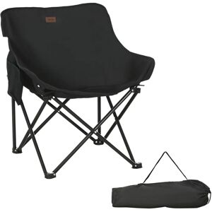 Outsunny Camping Chair - Lightweight, Foldable, Black Outsunny Camping Chair - Lightweight, Foldable, Black