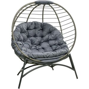 Outsunny Egg Chair Foldable Rattan - Indoor Outdoor Outsunny Egg Chair Foldable Rattan - Indoor Outdoor