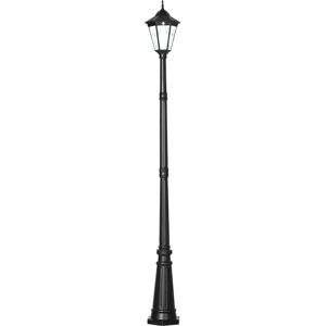 Outsunny 2.4 m Garden Lamp Post Light - LED Solar Powered Patio Path Lighting Lamp Outsunny 2.4 m Garden Lamp Post Light - LED Solar Powered Patio Path Lighting Lamp