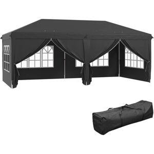 Outsunny 3x6m Pop Up Gazebo - Adjustable Party Tent - Black Outsunny 3x6m Pop Up Gazebo - Adjustable Party Tent - Black
