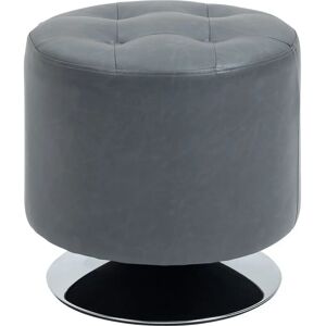 HOMCOM 360 Swivel Foot Stool - Grey - Round Ottoman - Support & Comfort HOMCOM 360 Swivel Foot Stool - Grey - Round Ottoman - Support & Comfort