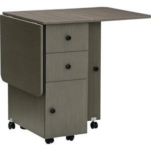 HOMCOM Grey Foldable Dining Table for 4-6 with Storage HOMCOM Grey Foldable Dining Table for 4-6 with Storage