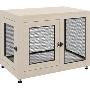 PawHut Dog Cage & Side Table - Large, Grey and Black PawHut Dog Cage & Side Table - Large, Grey and Black