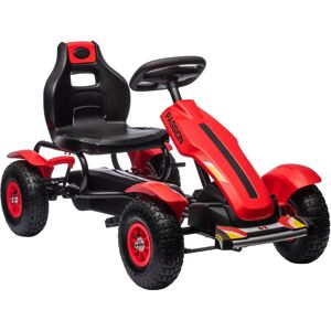 HOMCOM Children Pedal Go Kart - Adjustable Seat, Inflatable Tyres - Red HOMCOM Children Pedal Go Kart - Adjustable Seat, Inflatable Tyres - Red