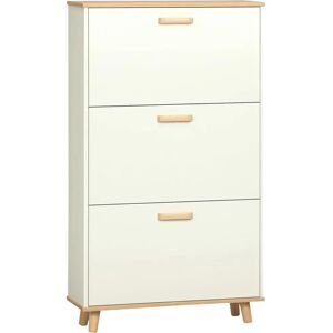 HOMCOM Narrow Shoe Cabinet - Cream White - Shoe Storage - Entryway HOMCOM Narrow Shoe Cabinet - Cream White - Shoe Storage - Entryway