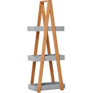 Kleankin Natural Bamboo 3-Tier Bathroom Shelf - Bathroom Storage Kleankin Natural Bamboo 3-Tier Bathroom Shelf - Bathroom Storage