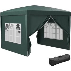 Outsunny 3 x 3m Pop Up Gazebo with Sides - Waterproof Outdoor Green Outsunny 3 x 3m Pop Up Gazebo with Sides - Waterproof Outdoor Green