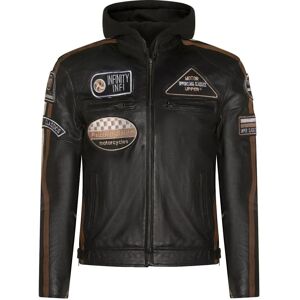 Infinity Leather Heren Zwarte Leren Jas - XL - Race Biker Stijl Infinity Leather Heren Zwarte Leren Jas - XL - Race Biker Stijl