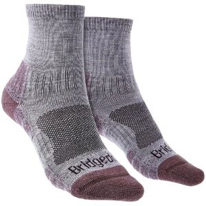 Bridgedale - Womens Hiking Merino Socks - Heather / Damson - Grey Merino Wool - Size 5-6.5 (Uk Shoe) Bridgedale - Womens Hiking Merino Socks - Heather / Damson - Grey Merino Wool - Size 5-6.5 (Uk Shoe)