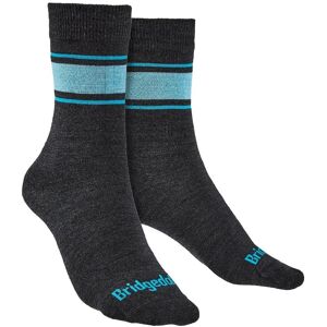 Bridgedale Womens Merino Wool Liner Socks - Grey/Blue - Performance Boot Bridgedale Womens Merino Wool Liner Socks - Grey/Blue - Performance Boot