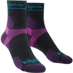Bridgedale Womens Ultralight Merino Socks - Charcoal / Purple - Socks Bridgedale Womens Ultralight Merino Socks - Charcoal / Purple - Socks