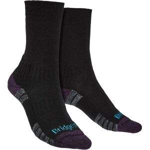 Bridgedale Merino Wool Hiking Socks - Lightweight - Black / Purple Bridgedale Merino Wool Hiking Socks - Lightweight - Black / Purple