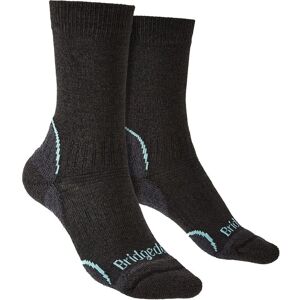 Bridgedale Womens Hiking Lightweight Socks - Graphite / Mint - Size 7-8.5 - Hiking Socks Bridgedale Womens Hiking Lightweight Socks - Graphite / Mint - Size 7-8.5 - Hiking Socks
