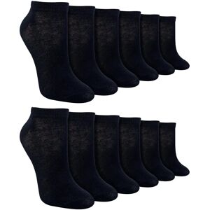 Sock Snob Kids Bamboo Trainer Socks - 12 Pairs - Black Sock Snob Kids Bamboo Trainer Socks - 12 Pairs - Black