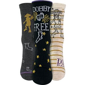 Harry Potter Dobby Socks - 3 Pairs, Cotton Rich, One Size Harry Potter Dobby Socks - 3 Pairs, Cotton Rich, One Size