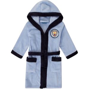 Manchester City Boys Hooded Fleece Dressing Gown - Kids Football Manchester City Boys Hooded Fleece Dressing Gown - Kids Football