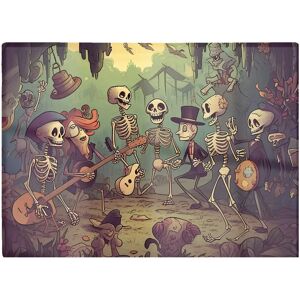 WRT Ltd - Cartoonish Skeletons Having A Party - Glass Chopping Board WRT Ltd - Cartoonish Skeletons Having A Party - Glass Chopping Board