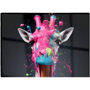 WRT Ltd - Splashart Giraffe Face - Pink - Glass - Chopping Board WRT Ltd - Splashart Giraffe Face - Pink - Glass - Chopping Board