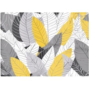 WRT Ltd - Feather Leaves - Yellow Grey - Chopping Board WRT Ltd - Feather Leaves - Yellow Grey - Chopping Board