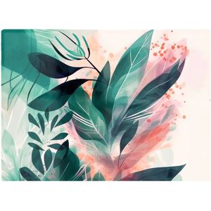 WRT Ltd - Green Feather leaves Tropical Glass - Chopping Board WRT Ltd - Green Feather leaves Tropical Glass - Chopping Board