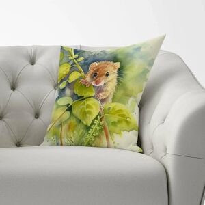 WRT Ltd - Dormouse Watercolour - 60cm x 60cm - Watercolour - Cushions WRT Ltd - Dormouse Watercolour - 60cm x 60cm - Watercolour - Cushions