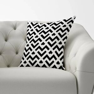 WRT Ltd - AbstractPattern - Black and White - Cushion WRT Ltd - AbstractPattern - Black and White - Cushion