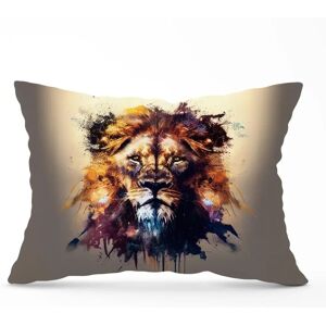 WRT Ltd - Majestic Lion Face Splashart - 45x45cm - Cushion WRT Ltd - Majestic Lion Face Splashart - 45x45cm - Cushion