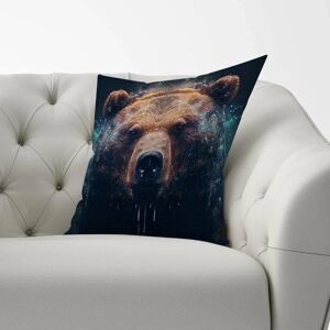 WRT Ltd - Brown Bear Face Splashart Cushion - 45x45 cm - Brown Bear Face - Cushion WRT Ltd - Brown Bear Face Splashart Cushion - 45x45 cm - Brown Bear Face - Cushion
