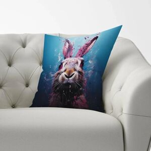 WRT Ltd - Rabbit Face Splashart Cushion - 45x45cm - Cushion WRT Ltd - Rabbit Face Splashart Cushion - 45x45cm - Cushion