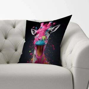 WRT Ltd - Splashart Giraffe Face - Pink - 45cm x 45cm - Cushions WRT Ltd - Splashart Giraffe Face - Pink - 45cm x 45cm - Cushions