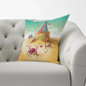 WRT Ltd - Crab On A Beach Holiday - 45cm x 45cm - Cushion WRT Ltd - Crab On A Beach Holiday - 45cm x 45cm - Cushion