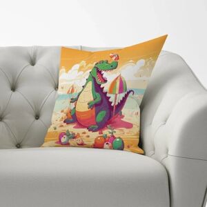 WRT Ltd - Crocodile On A Beach Holiday - Cushions WRT Ltd - Crocodile On A Beach Holiday - Cushions