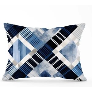 WRT Ltd - Checkered Cushion - Black Blue - 45x45 cm - Cushion WRT Ltd - Checkered Cushion - Black Blue - 45x45 cm - Cushion