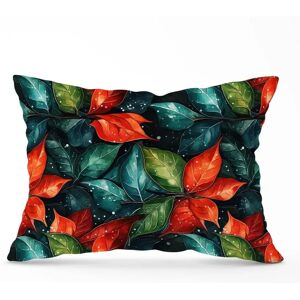 WRT Ltd - Christmas Watercolour Holly Leaf Cushions - 45cm x 45cm - Double-sided - Cushions WRT Ltd - Christmas Watercolour Holly Leaf Cushions - 45cm x 45cm - Double-sided - Cushions