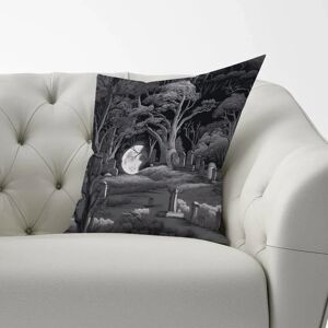WRT Ltd - Eerie Moonlit Cemetery - 45cm x 45cm - Two-sided - Cushion WRT Ltd - Eerie Moonlit Cemetery - 45cm x 45cm - Two-sided - Cushion