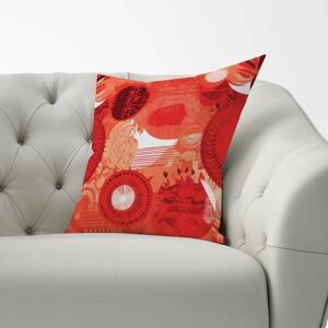 WRT Ltd - Abstract Red Sun - Red - 60x60cm - Cushions WRT Ltd - Abstract Red Sun - Red - 60x60cm - Cushions