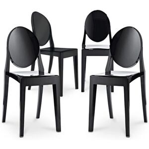 Sedia da pranzo nera Victoria Queen - Design moderno ed elegante Sedia da pranzo nera Victoria Queen - Design moderno ed elegante