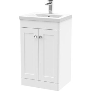 Nuie Classic 500mm Satin Floor Vanity Unit with Basin - Bathroom Furniture Nuie Classic 500mm Satin Floor Vanity Unit with Basin - Bathroom Furniture