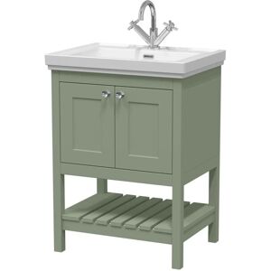 Park Lane Dover Fern Green Vanity Unit & Basin - 600mm Park Lane Dover Fern Green Vanity Unit & Basin - 600mm