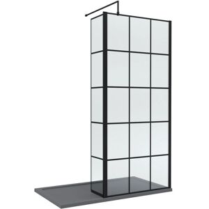 Balterley - 8mm Glass Walk In Wetroom Screen - Black Framed Balterley - 8mm Glass Walk In Wetroom Screen - Black Framed