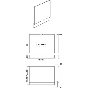 Balterley - 750mm Bath Panel Balterley - 750mm Bath Panel
