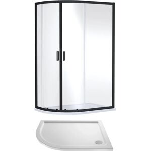 Balterley Ruwa 6mm Toughened Safety Glass Offset Quadrant Shower Enclosure - White - Shower Enclosure Balterley Ruwa 6mm Toughened Safety Glass Offset Quadrant Shower Enclosure - White - Shower Enclosure