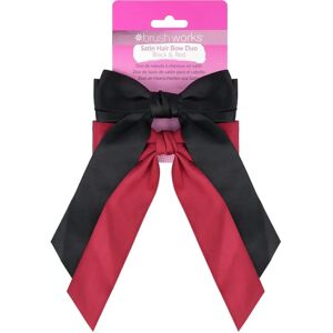 Brushworks Satin Hair Bow Duo – Rot und Schwarz Brushworks Satin Hair Bow Duo – Rot und Schwarz